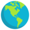 Globe Showing Americas emoji on Emojione